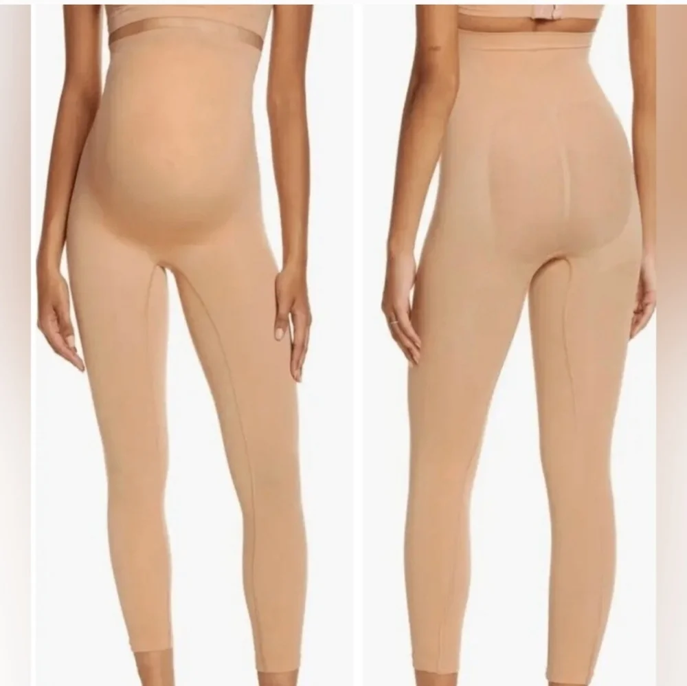 SKIMS Seamless Sculpt Maternity High Waist Legging S/M Ochre NEW - Picture 3 of 6
